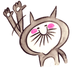 black cat " KUN KUN" / by Ricco. sticker #223361