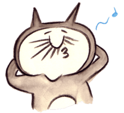 black cat " KUN KUN" / by Ricco. sticker #223366