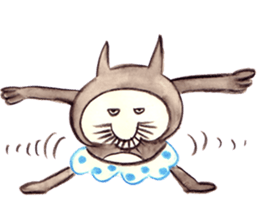 black cat " KUN KUN" / by Ricco. sticker #223368