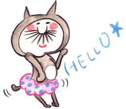 black cat " KUN KUN" / by Ricco. sticker #223371