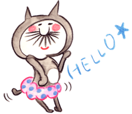 black cat " KUN KUN" / by Ricco. sticker #223371