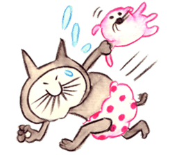 black cat " KUN KUN" / by Ricco. sticker #223372