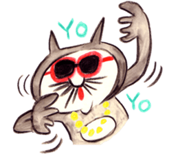 black cat " KUN KUN" / by Ricco. sticker #223373