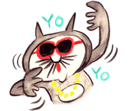 black cat " KUN KUN" / by Ricco. sticker #223373