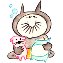 black cat " KUN KUN" / by Ricco. sticker #223375