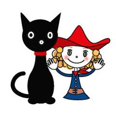 Black cat&Girl