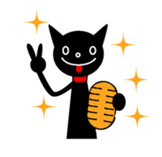 Black cat&Girl sticker #224762