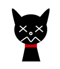 Black cat&Girl sticker #224766