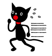 Black cat&Girl sticker #224767