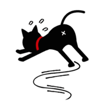Black cat&Girl sticker #224783