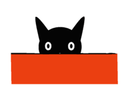 Black cat&Girl sticker #224790