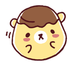 Mr. bear custard pudding sticker #225401
