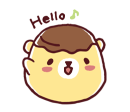 Mr. bear custard pudding sticker #225402