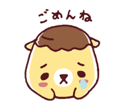 Mr. bear custard pudding sticker #225405