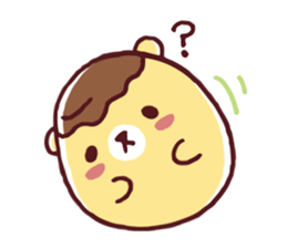 Mr. bear custard pudding sticker #225410
