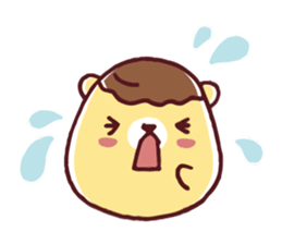 Mr. bear custard pudding sticker #225418