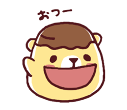 Mr. bear custard pudding sticker #225428