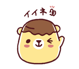Mr. bear custard pudding sticker #225429