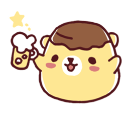 Mr. bear custard pudding sticker #225432