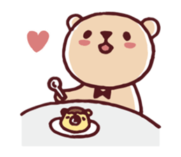 Mr. bear custard pudding sticker #225440