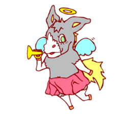 Lovely donkey sticker #225843