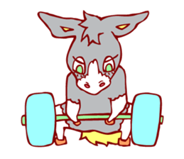 Lovely donkey sticker #225861