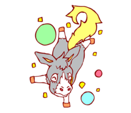 Lovely donkey sticker #225868