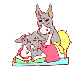 Lovely donkey sticker #225874