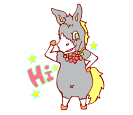 Lovely donkey sticker #225877