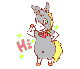 Lovely donkey sticker #225877