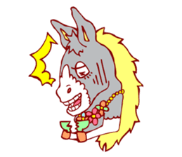 Lovely donkey sticker #225879