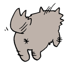 Flat cat sticker #227002