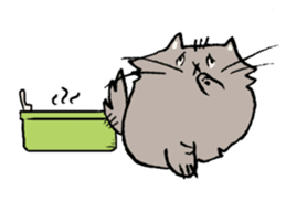 Flat cat sticker #227011