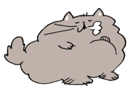 Flat cat sticker #227023