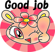 Everyday funny cute rabbit happy sticker #227364