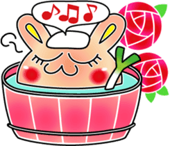 Everyday funny cute rabbit happy sticker #227365