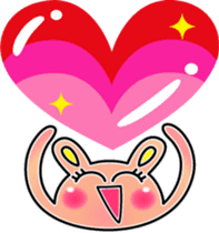 Everyday funny cute rabbit happy sticker #227366