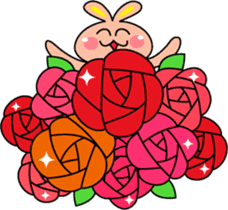 Everyday funny cute rabbit happy sticker #227368