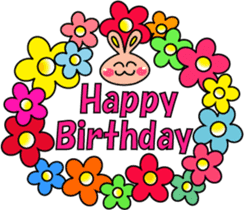 Everyday funny cute rabbit happy sticker #227369