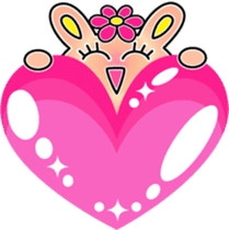 Everyday funny cute rabbit happy sticker #227376