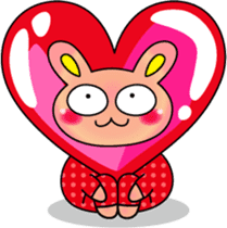 Everyday funny cute rabbit happy sticker #227378