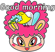 Everyday funny cute rabbit happy sticker #227381