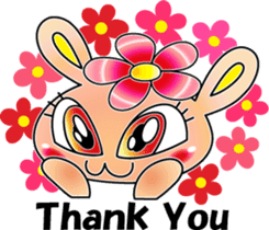 Everyday funny cute rabbit happy sticker #227389