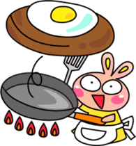 Everyday funny cute rabbit happy sticker #227395