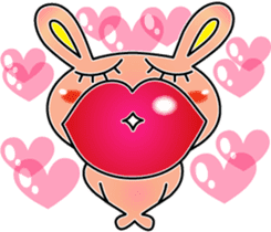 Everyday funny cute rabbit happy sticker #227400