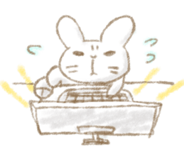 The OTAKU bunny's daily life. sticker #227557