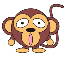 circle face 5 monkey sticker #227601