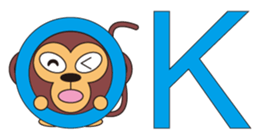 circle face 5 monkey sticker #227604