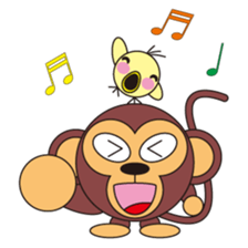 circle face 5 monkey sticker #227608