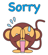 circle face 5 monkey sticker #227609